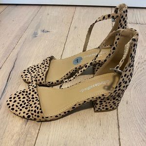 leopard suede heels
